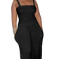 Women's Clothing Solid Color Casual Strap Tube Top Wide Leg Jumpsuit