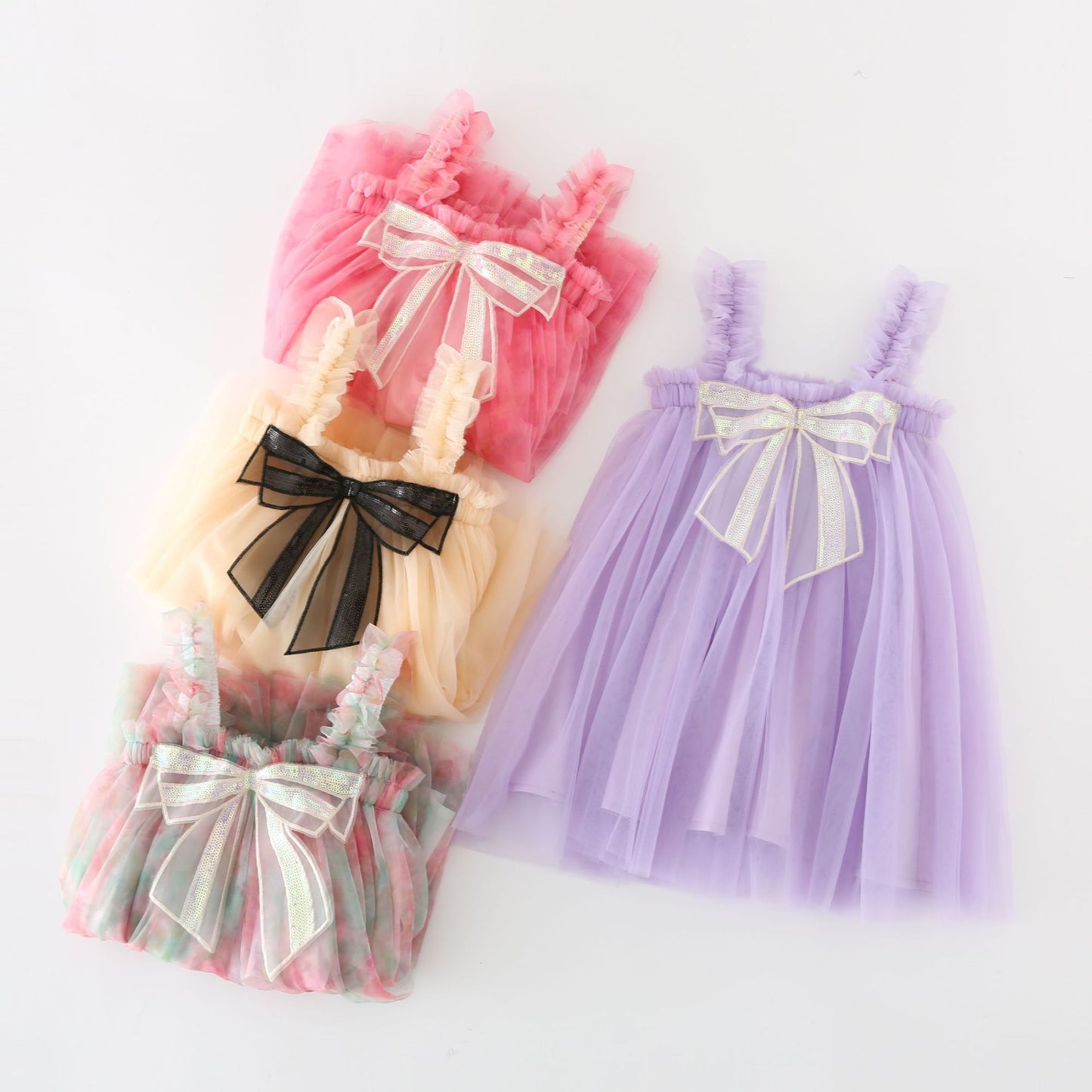 Girls Fashion Personality Mesh Dress Sling