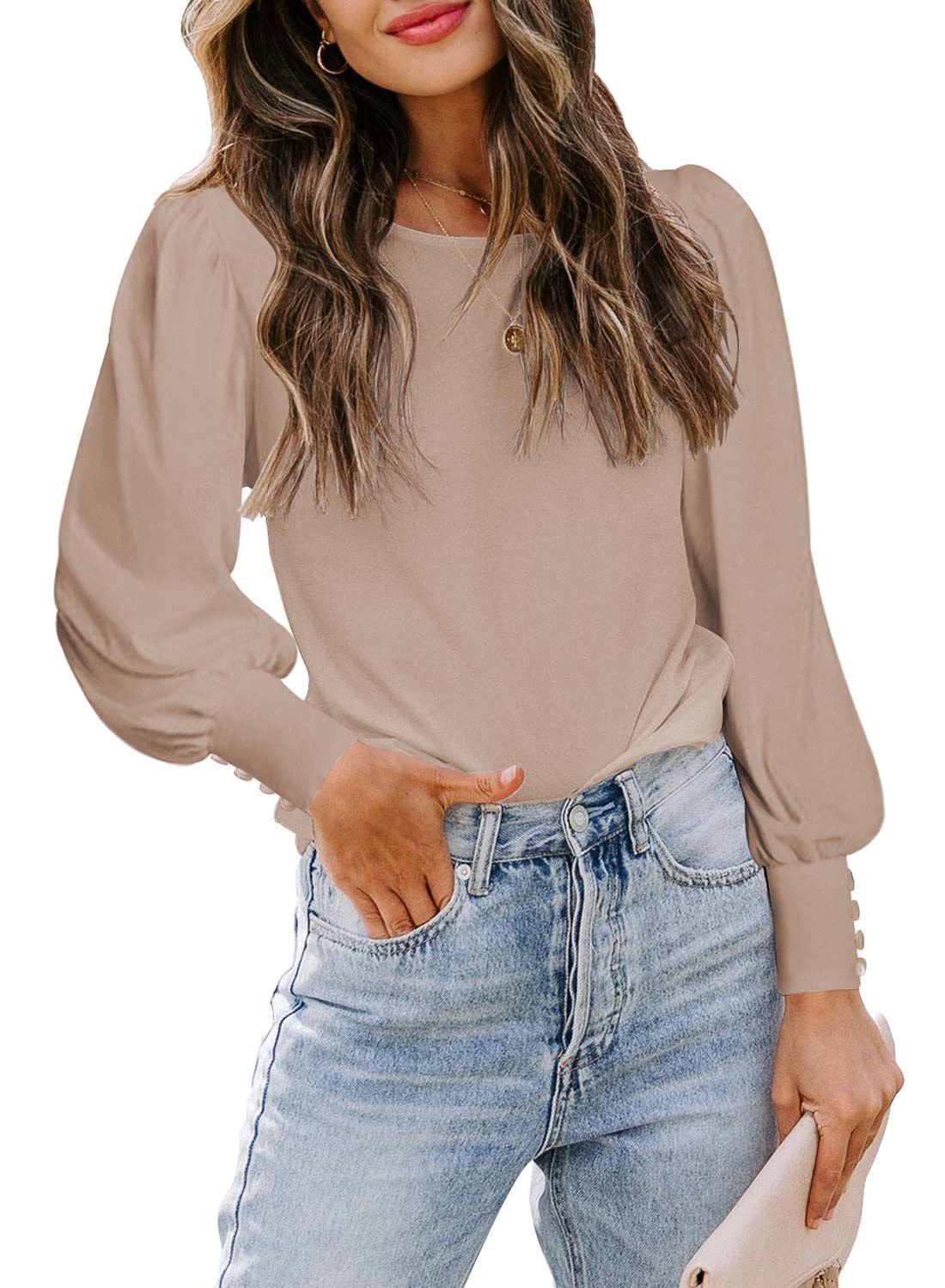 Women's Round Neck Loose Casual Shirt