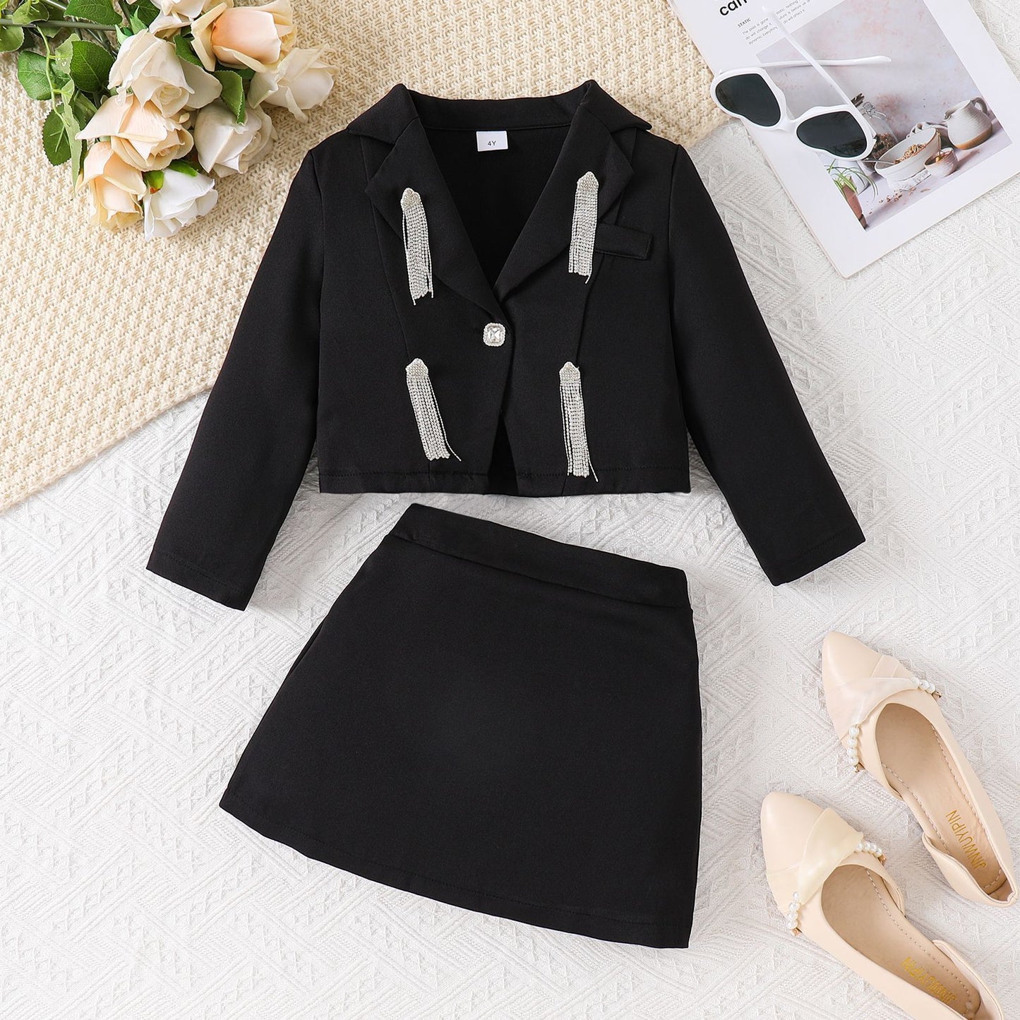 Suit Style Two-piece Dress Set