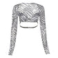 Women's Long-sleeved Square-neck Umbilical Mesh See-through Bottoming Slim T-shirt