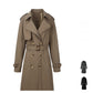 Coupe-vent imperméable décontracté ample à double boutonnage