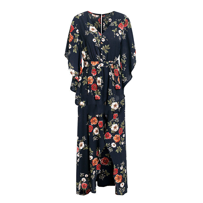 Printed Long Dress Womens Slit Dress Sale