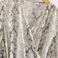 V-neck Snake Print Wrap-up Lace-up Cardigan Top Women's