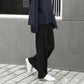 Sweater Shirt Wide Leg Pants Mesh Red Three Piece Set