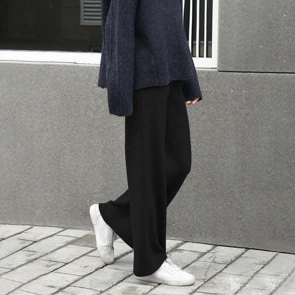 Sweater Shirt Wide Leg Pants Mesh Red Three Piece Set