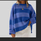 Women's Bell Sleeve Loose Sweater Striped