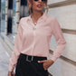Commuter Women's Shirt Versatile Simple Solid Color Long Sleeve Mid-length Plus Size