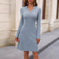 Autumn And Winter Women's Solid Color Knitted Dress