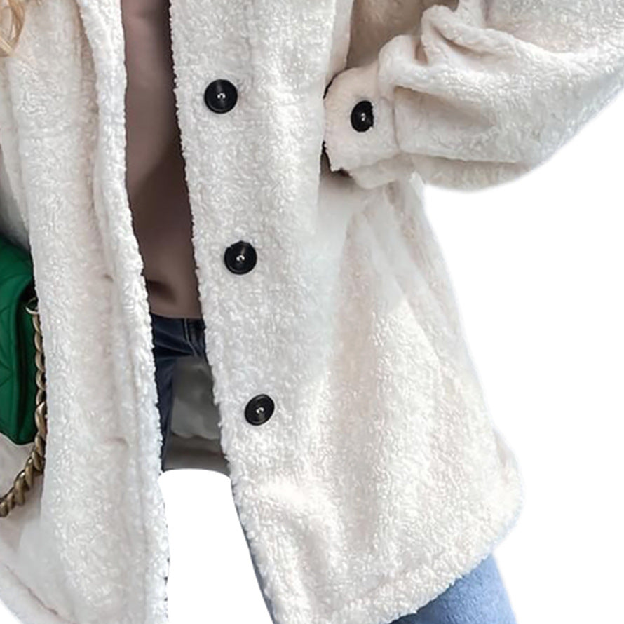 Women's Single Breasted Lapel Cardigan Warm Sweater