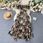 Irregular Lotus Leaf Seaside Skirt Dress