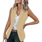 Temperament Sleeveless Suit Jacket Solid Color