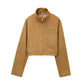 Suede Texture Effect Coat Beauty Clothing