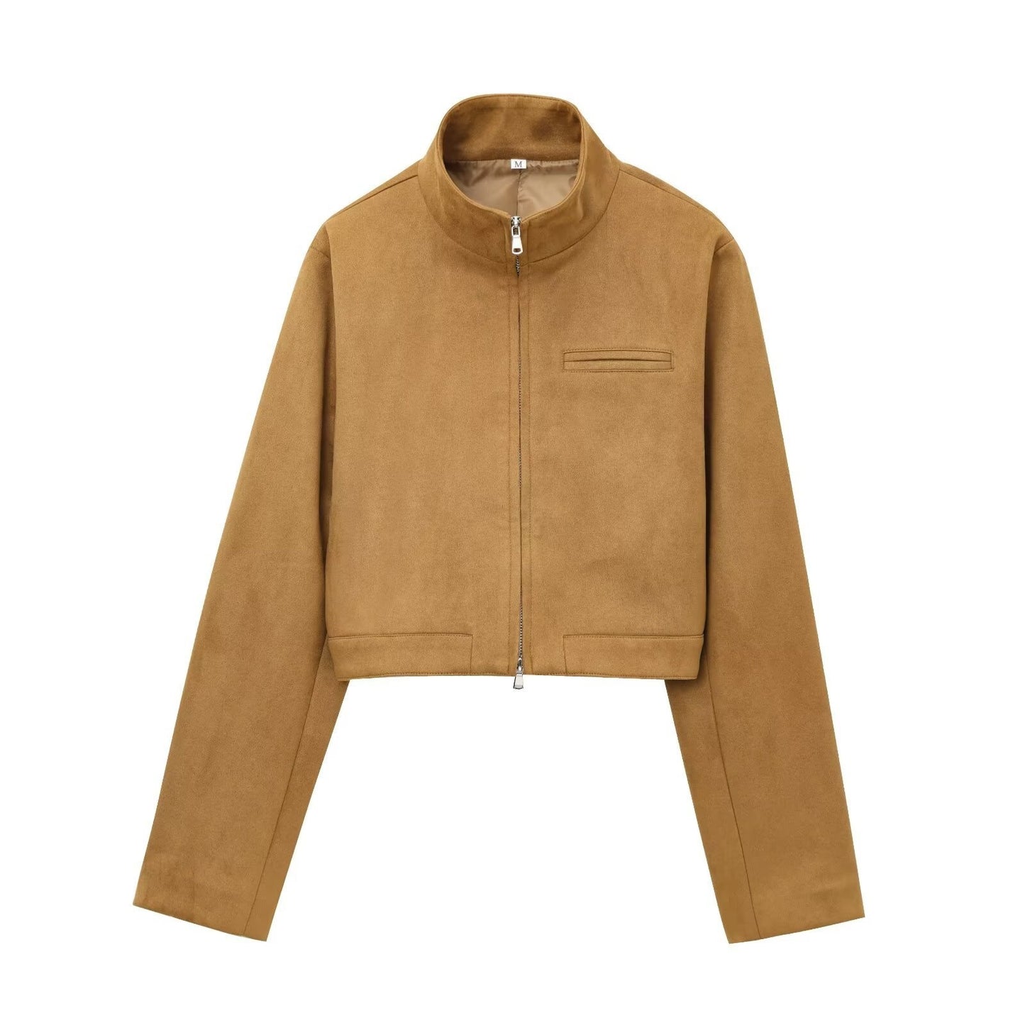 Suede Texture Effect Coat Beauty Clothing
