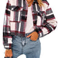 Lapel Pocket Fashion Casual Short Women's Plaid Coat