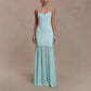 Womens Slim-Fit Stretchy Spliced Bodycon Slip Dress