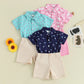 Ensemble chemise et short à imprimé animal pour enfant