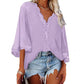 Ladies Bell Sleeve V Neck Lace Shirt