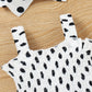 Dot One-piece Romper Head Knot