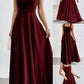 The Woman Is Wearing A Sleeveless Solid-color Dress