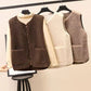 Gilet en peluche polyvalent pour l'automne et l'hiver