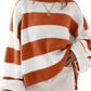 Women's Bell Sleeve Loose Sweater Striped