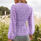 Jacquard Lace V-neck Long-sleeved Blouse Women