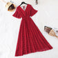 Chiffon Dress Female French Platycodon Floral Long Skirt Waist Was Thinner