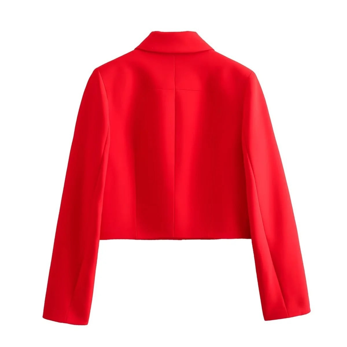 Flip Pocket Casual Women's Clothing Polo Collar Long Sleeve Suit Coat