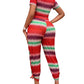 Ladies New Round Neck Printing Suit