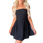 Girly Socialite Style Waist-tight Tube Top Short Skirt Dinner Dress