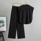 Sleeveless Knit Vest And Wide-leg Pants Set