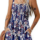 Flower Print Shorts Jumpsuit Summer Fashion Sleeveless Beach Bodysuit