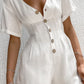 Women's Loose Leisure All-matching Temperament V-neck Buttons Fitted Waist Jumpsuit