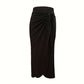 Bundle Slit Irregular Skirt High Sense