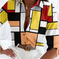 Women's Printed Geometric Shirt Without Chest Pocket