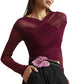 Women's Pleated Long-sleeved T-shirt Top