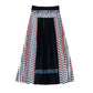 New Women's Skirts Stitching Pleated Skirt Bohemian Plaid A-line Skirt
