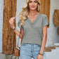 Women's Fashion Solid Color Casual T-shirt