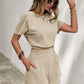 Women's Casual Breathable Short Sleeved Set