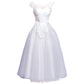 Robe d'anniversaire courte et légère de luxe blanche
