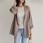 One Button Solid Color Casual Suit Top