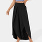 Pantalon de yoga ample fendu, taille haute, élastique, jambes larges, mode femme, vêtements polyvalents