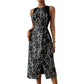 Women's Elegant High Waist Dress Sleeveless Printed