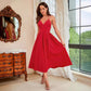 European And American Women's Clothing Multi-color Sling Swing Dress