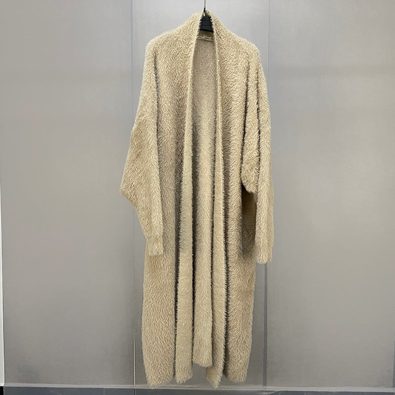 Women's Super Long Temperament Thick Knitted Cardigan Jacket