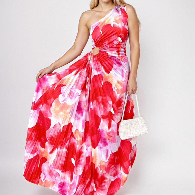 Retro Style Loose Printed Dress