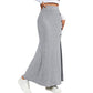 Women's Simple Commuting Pencil Skirt Autumn Winter New Versatile High Waist Flowy Long Skirt
