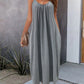 Women's Low-cut Round Neck Loose And Lazy Style Suspender Skirt
