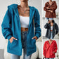Veste cardigan à capuche décontractée avec poches, manteau de sport ample pour femme, vêtements d'extérieur solides, hiver et automne